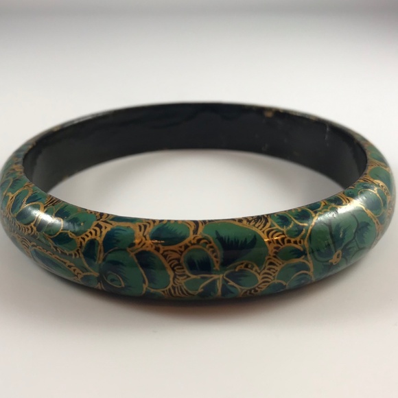 Jewelry - Hand painted wooden bangle